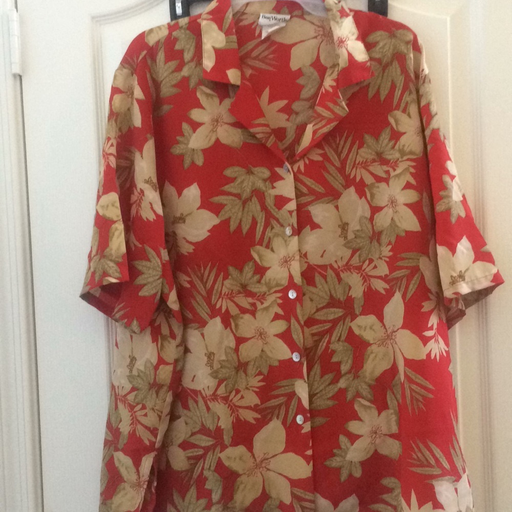 FINAL MARKDOWN LADIES’ bonworth Tropical-looking Blouse (XL)